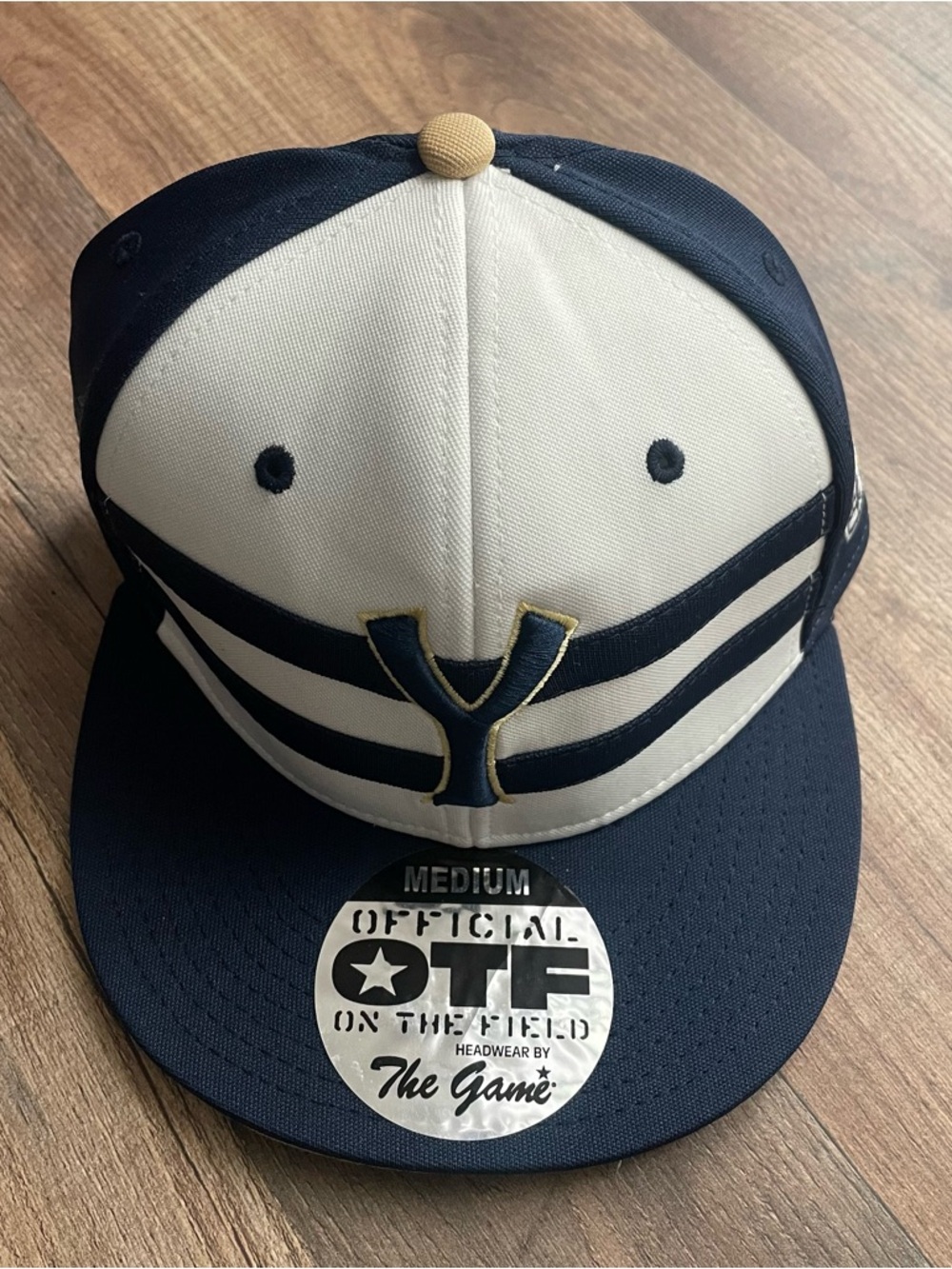 The Game Navy and Cream Mesh Back Cap